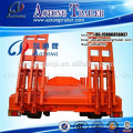 Best selling 3 axles gooseneck lowbed semi trailer with ramps